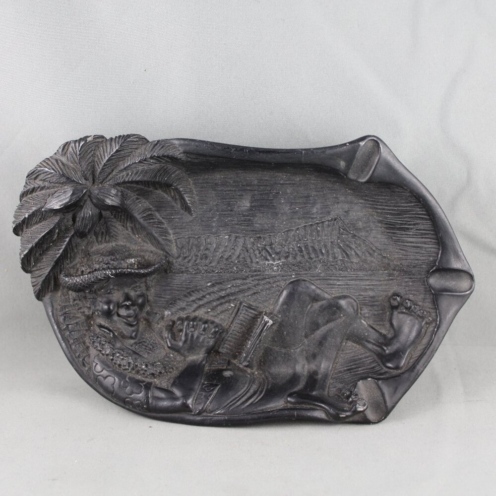 Vintage Coco Joe's Ashtray - Coco Joe on the Beach - Made with Lava